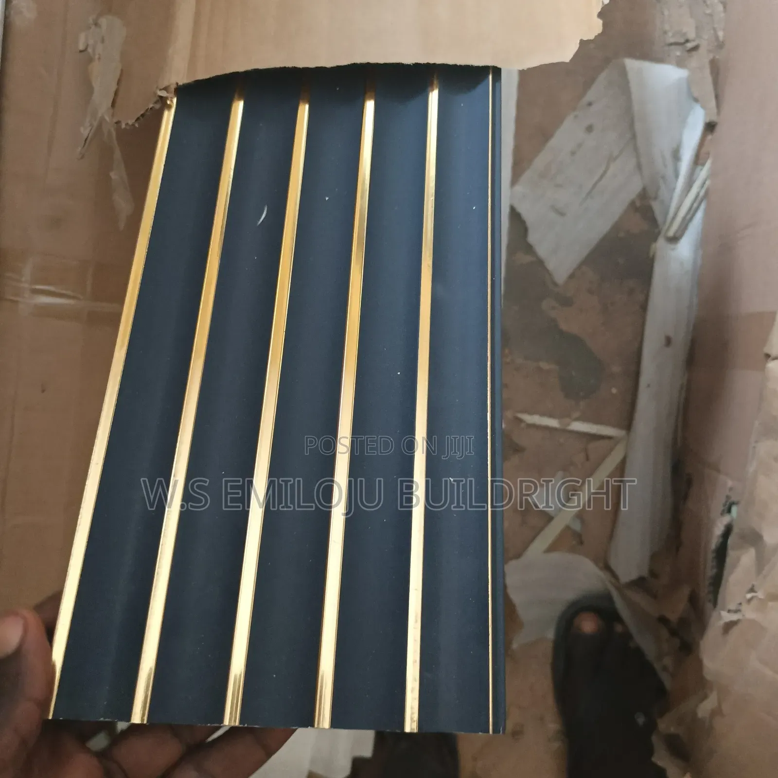Gold Design Fluted Panel