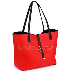 Reversible Red and Black Tote Bag