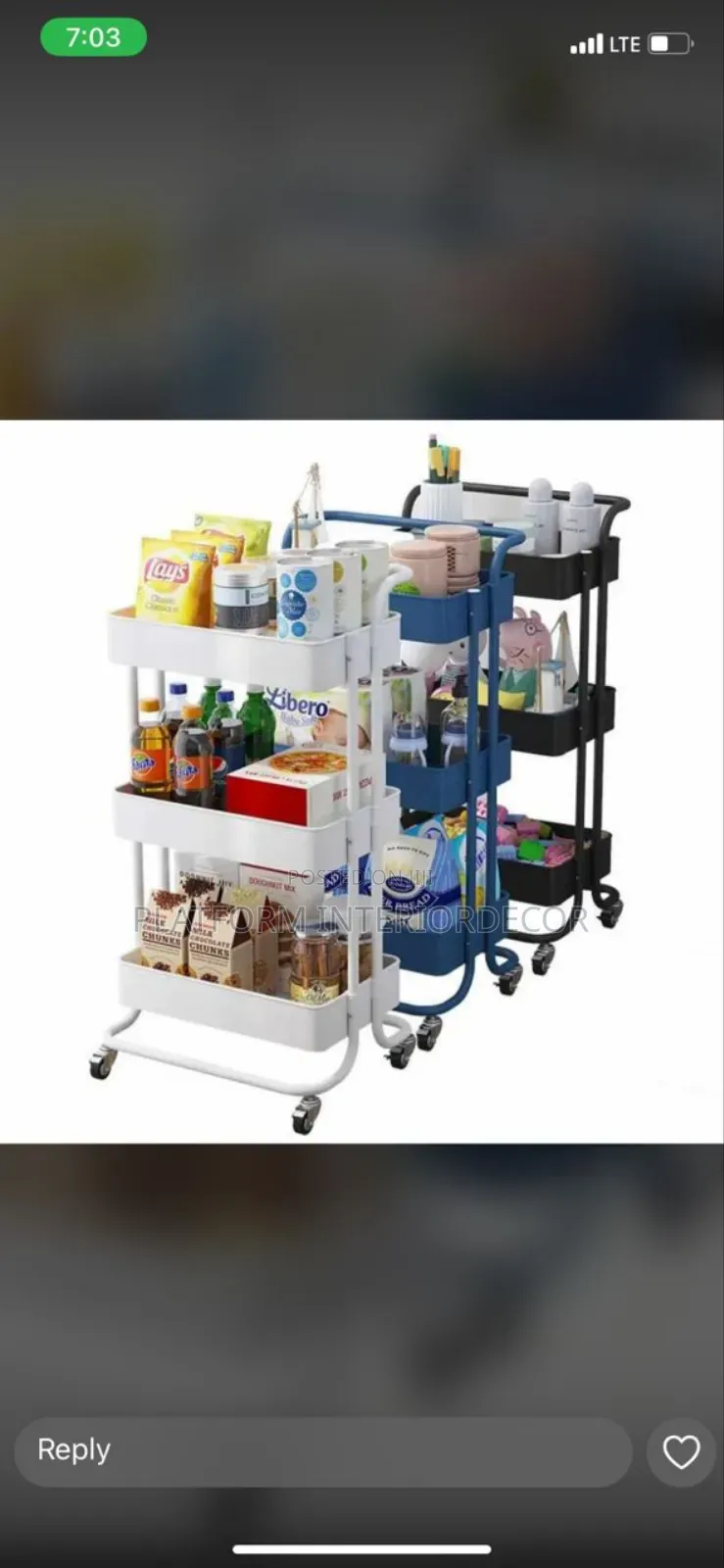 Baby or Adult Storage Trolley