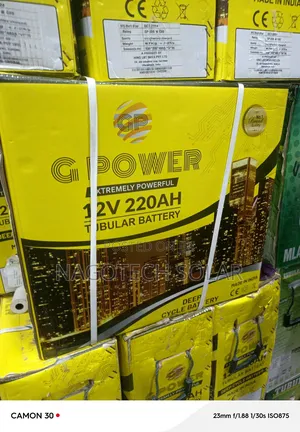 G Power 220amh Solar Tall Tubular Batteries