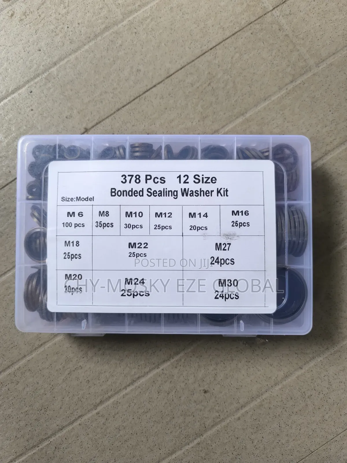 Bonded Seal Washer Kit/Set (378pcs/12sizes)