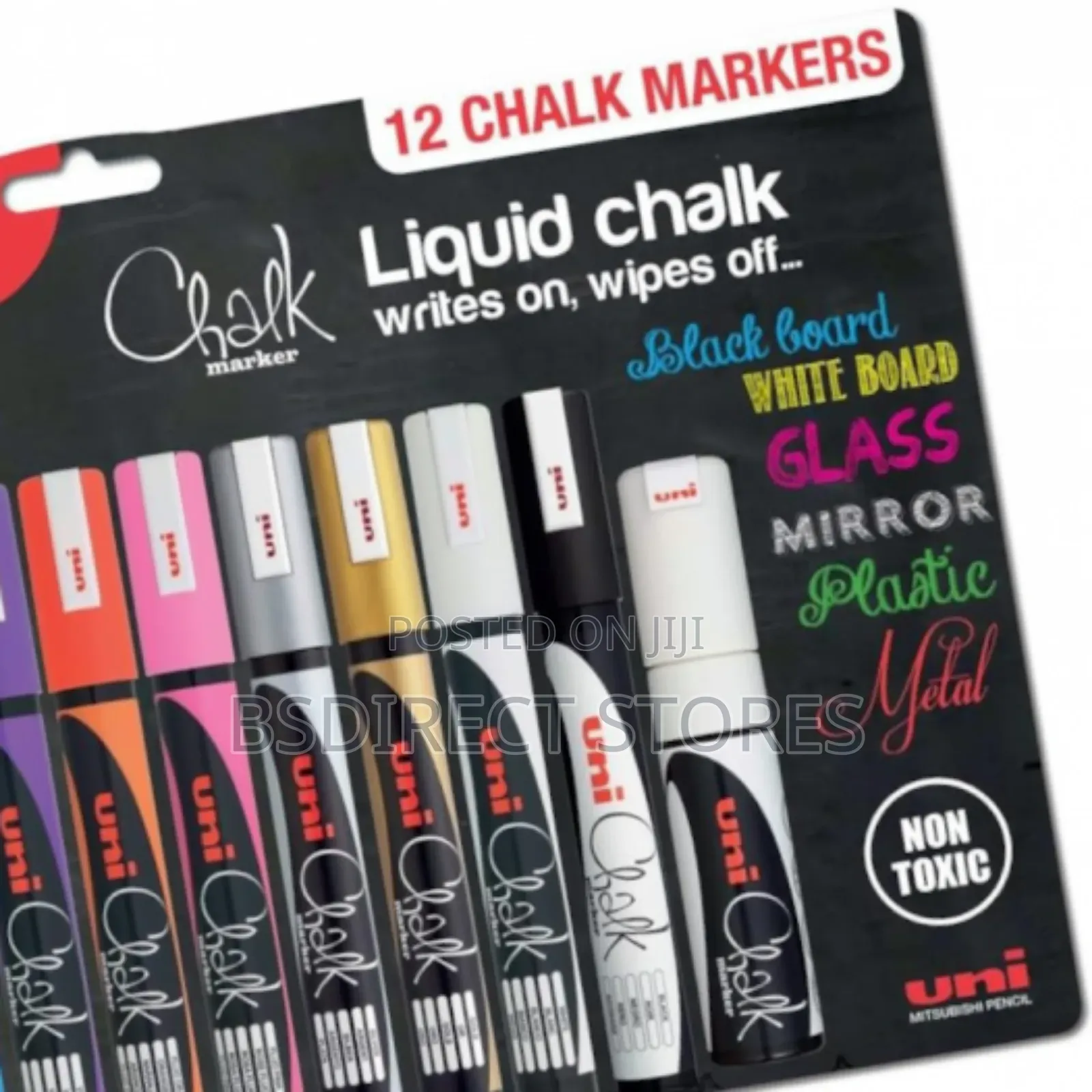 Uni-Ball Chalk Paint Marker Assorted Water Resistant 12pk