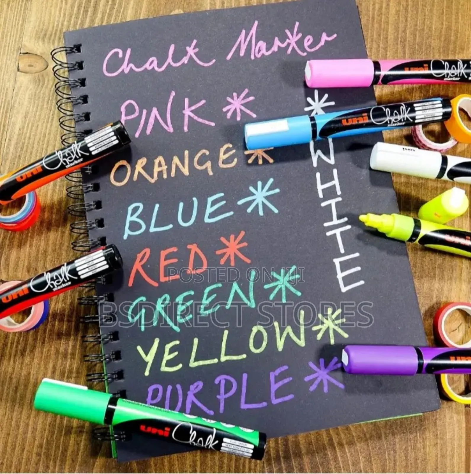 Uni-Ball Chalk Paint Marker Assorted Water Resistant 12pk