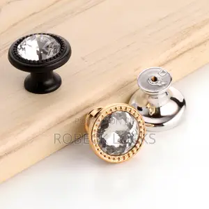 Oval Crystal Cabinet Knobs
