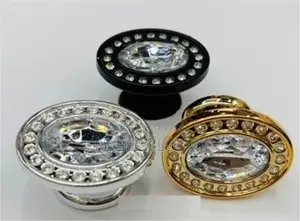 Oval Crystal Cabinet Knobs