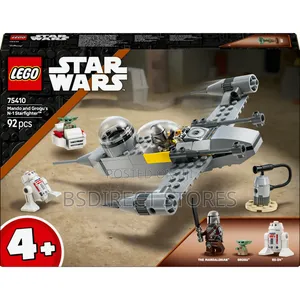 LEGO Star Wars Mando and Grogu's Starfighter 92- Piece Playset Ages 4+