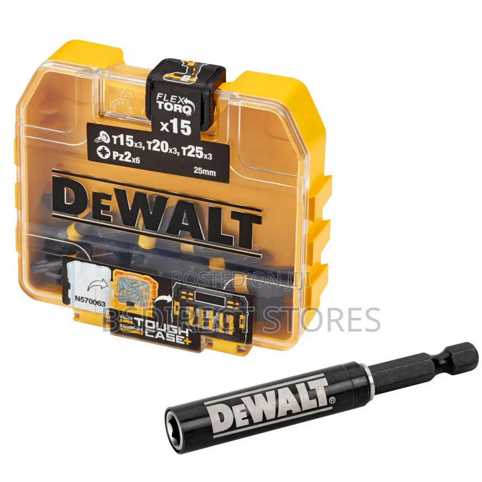 Dewalt Extreme Toughcase Screwdriving Bit Set Inc Holder X16