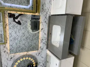Modern Bathroom Vanity With Marble Accents