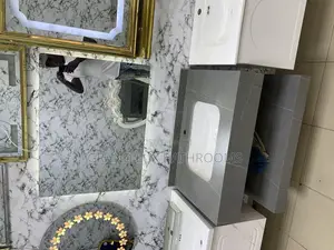 Modern Bathroom Vanity With Marble Accents
