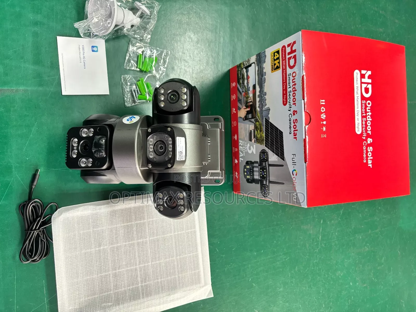 Real 3in1 Lens Solar 4g V380 PTZ Camera