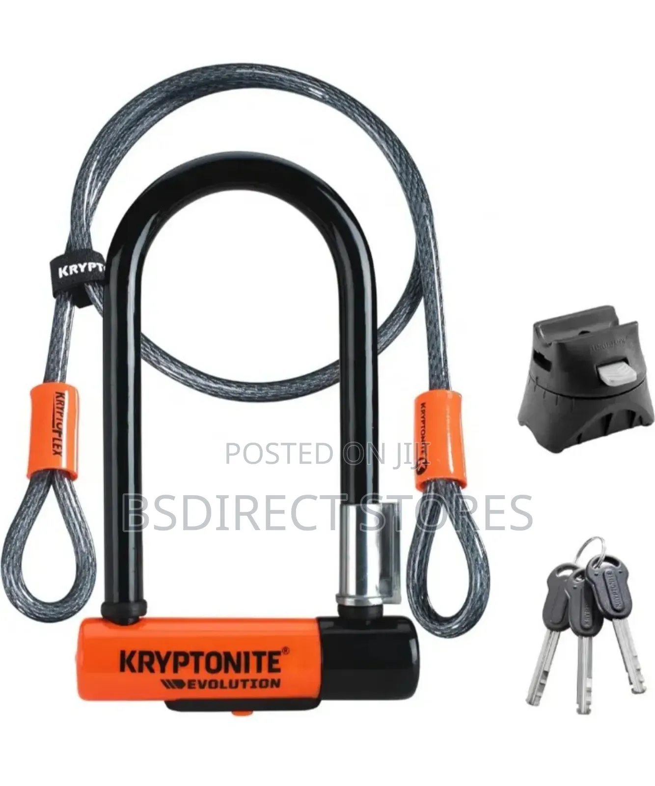 Kryptonite Kryptolok D Lock With 4 Foot Krytoflex Cable