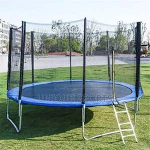 Photo - American Fitness 8ft Trampoline With Ladder and Safety