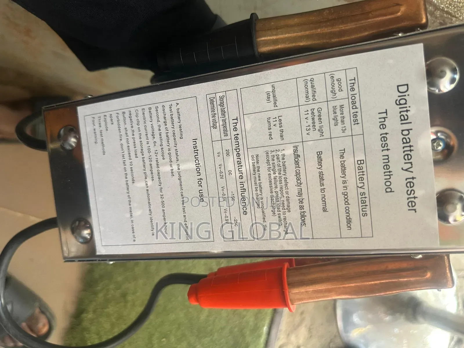 12v to 24 Digital Battery Tester