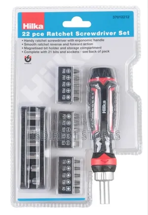 Hilka 22pieces Ratchet Screwdriver Set With Ergonomic Handle