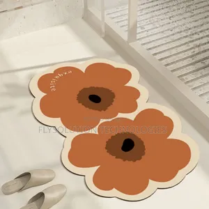 Flower Absorbent Bathroom Mat 40cmby60cm