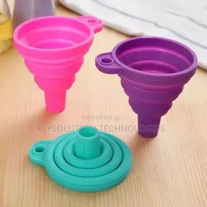 10pcs Silicon Foldable Funnel