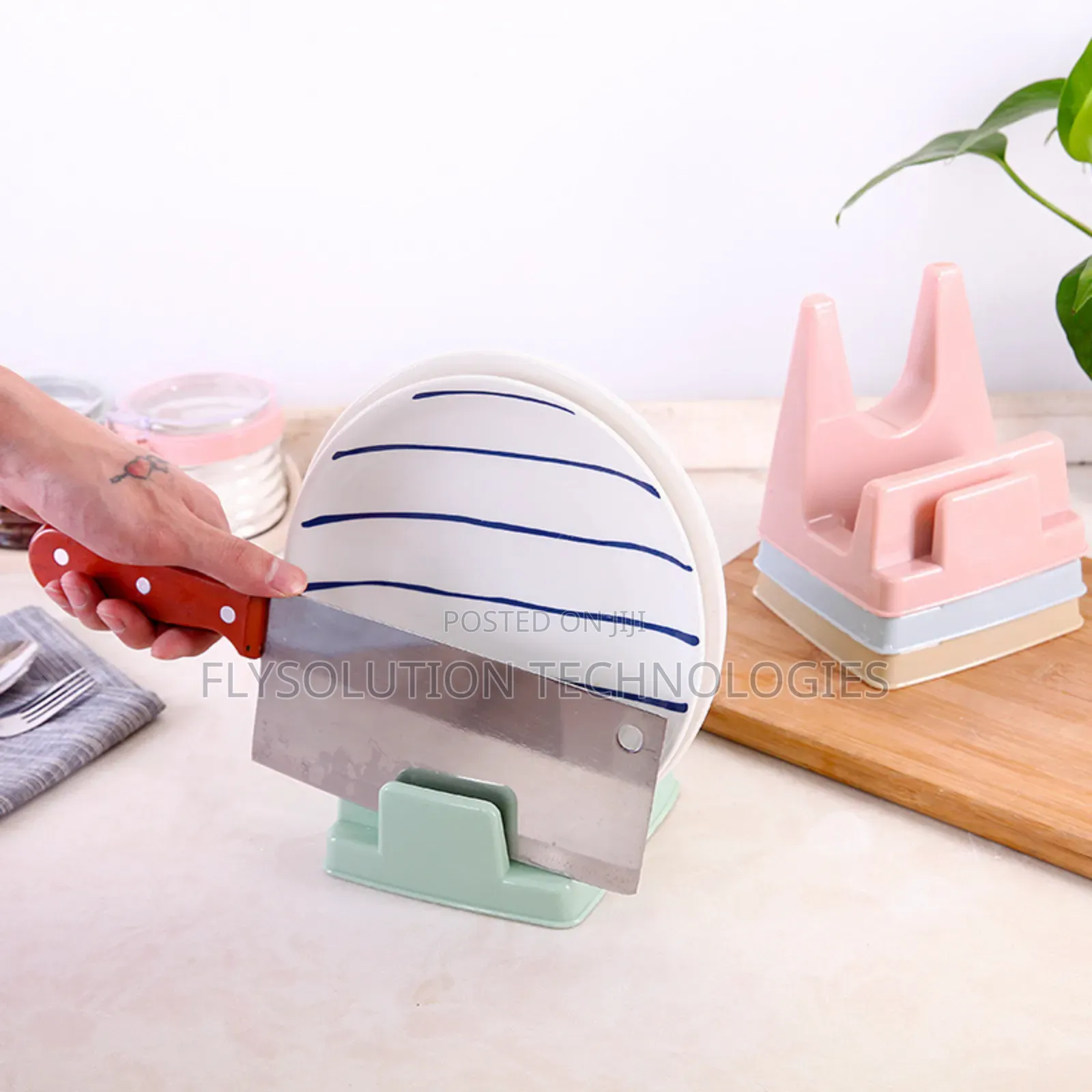 5pcs Multipurpose Antislip Pot Lid Rack Stand