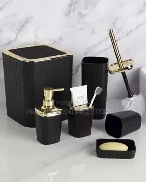 7 Pieces Set of Luxury Bathroom Accessories With Sleek Edges