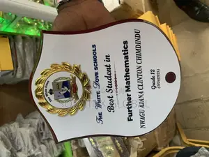 Wooden Plaque With White Branding