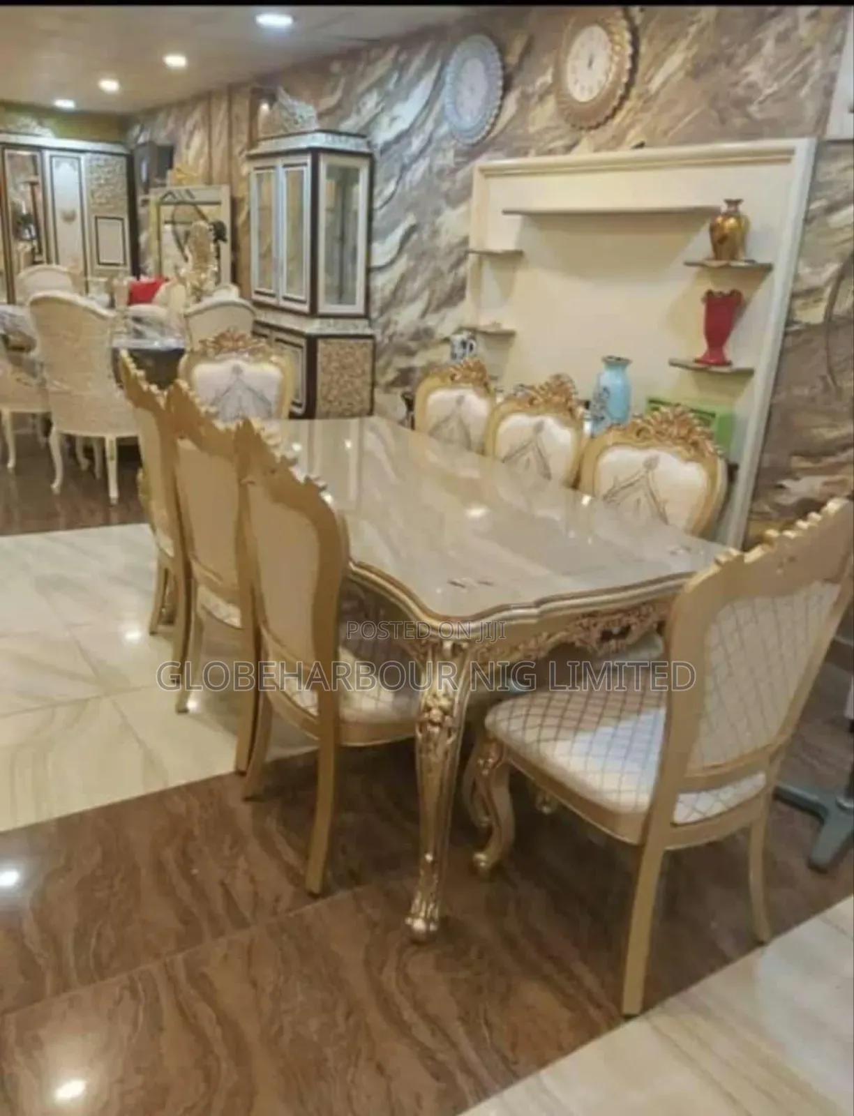 Luxury Mable Top Dinning Set