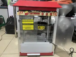 Red and Silver Commercial Popcorn Machine