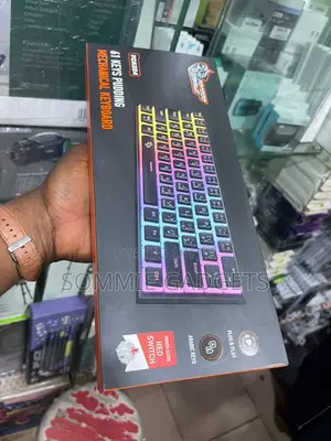 Porodo Gaming 61 Keys Pudding Mechanical Keyboard