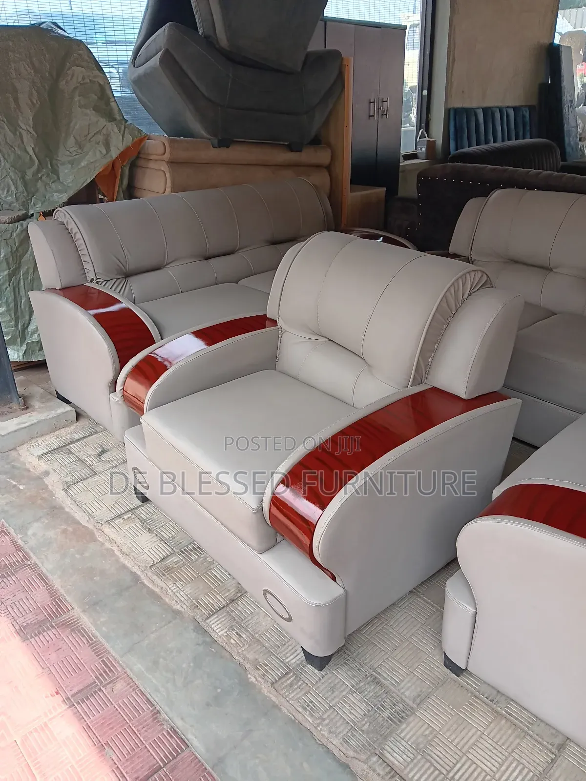 Executive Leather Settee