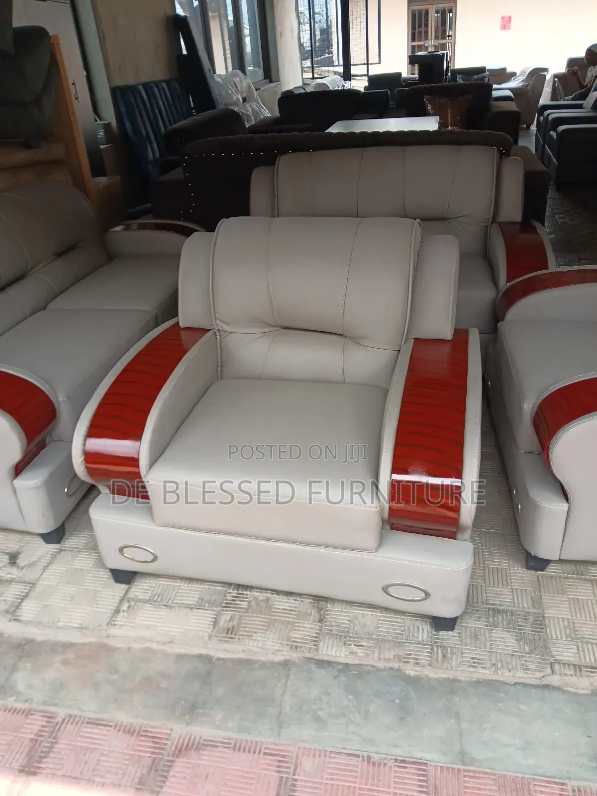 Executive Leather Settee