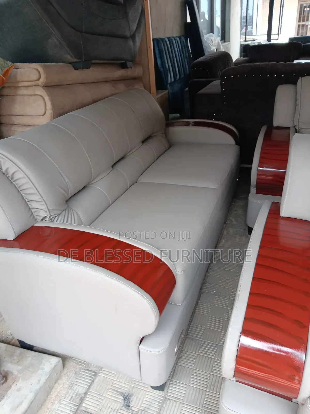 Executive Leather Settee