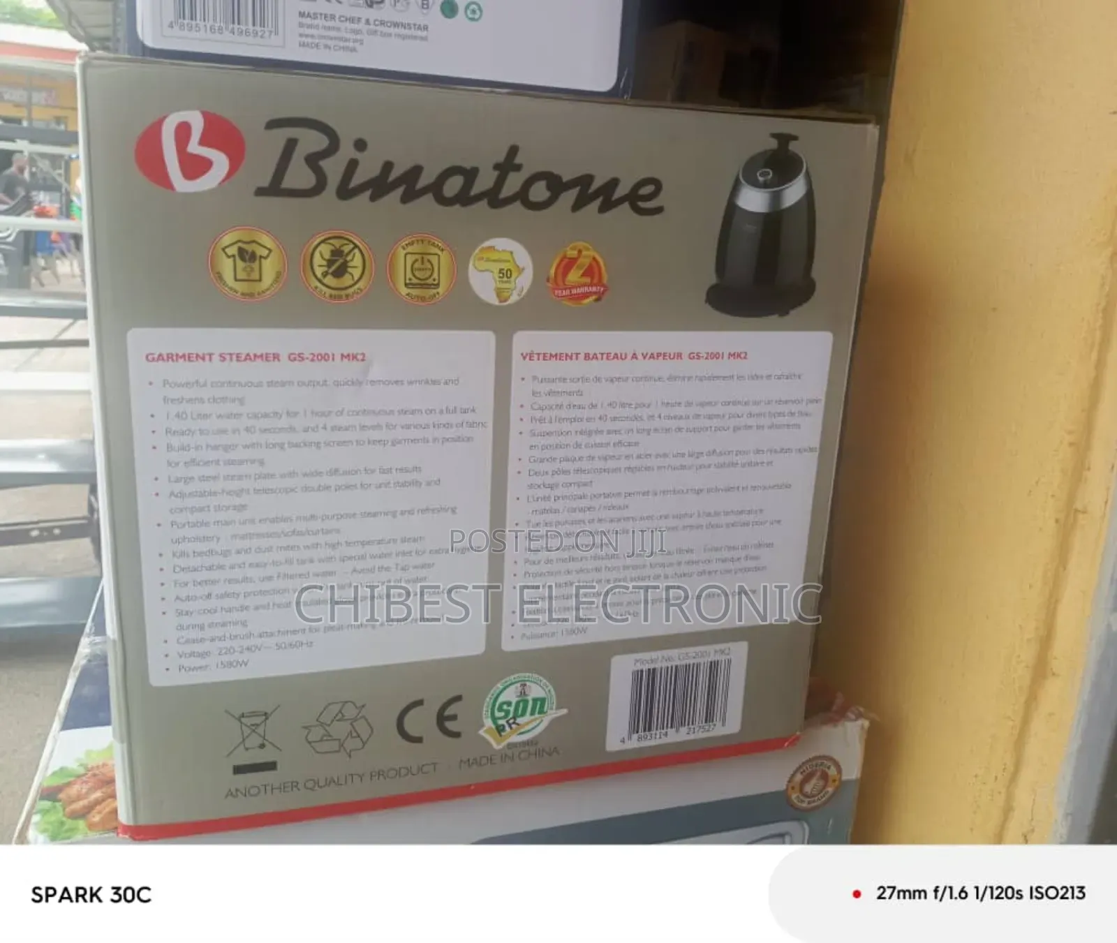 Binatone Garment Steamer Iron