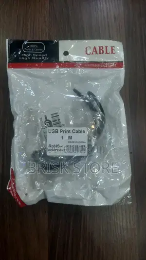Usb 2.0 Printer Cable – 1 Meter, a to B Male Connector