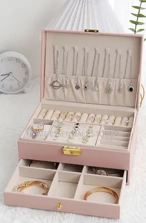Double Layer Luxury Leather Jewelry Box
