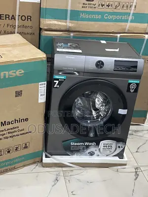 Hisense Sleek Silver Front Loader – 7kg, Smart Control