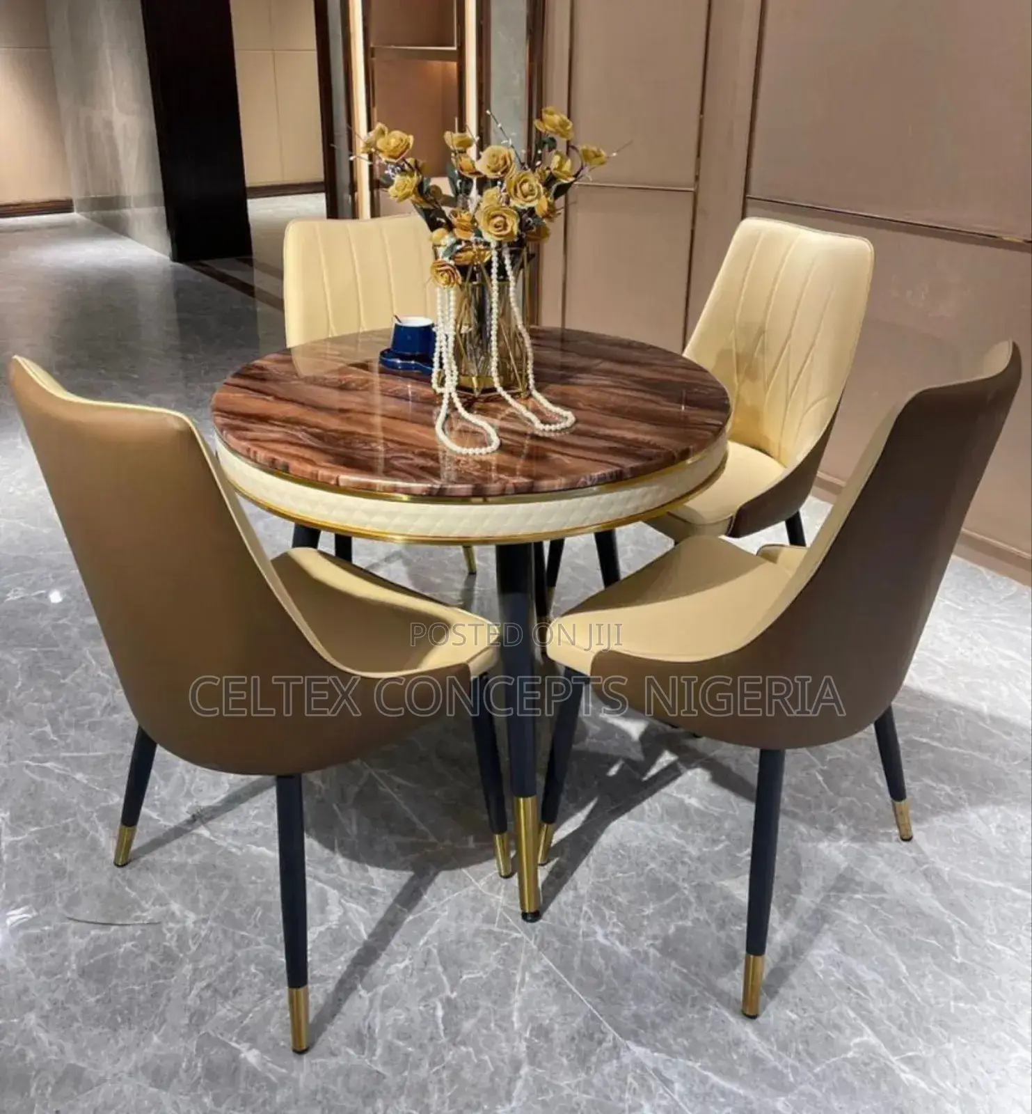 Modern Design for 4 Seater Marble Dining