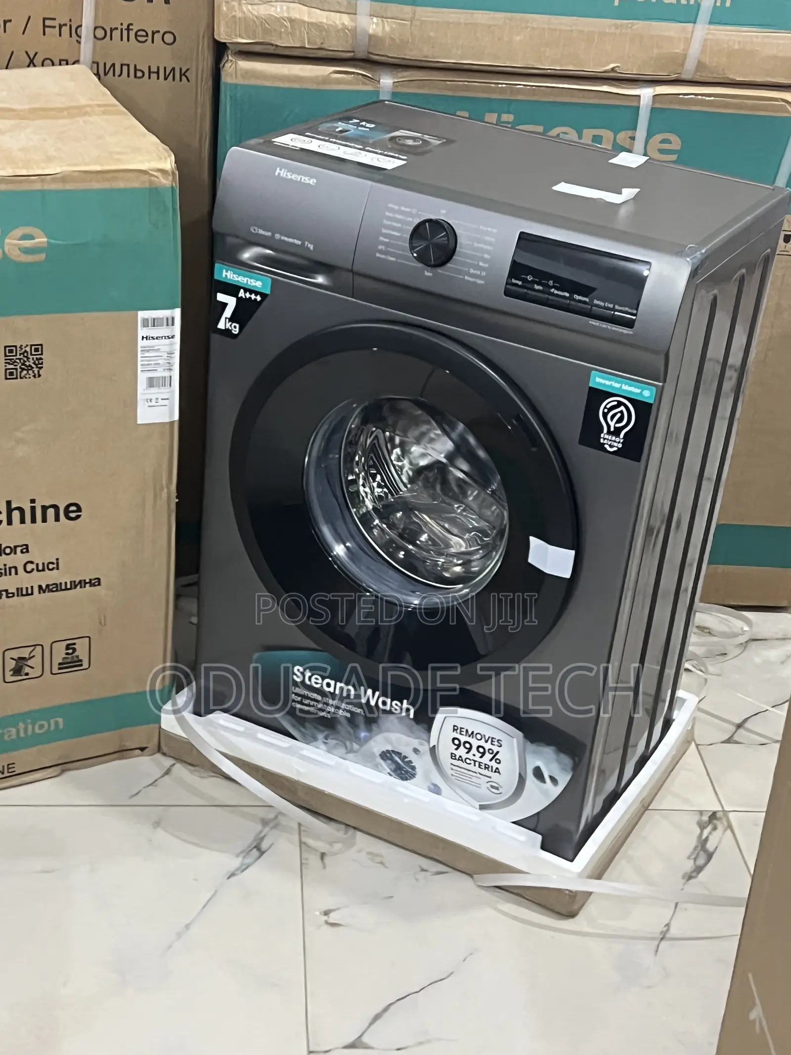 Hisense Washing Machine 7kg – Front Load, Smart, Silver