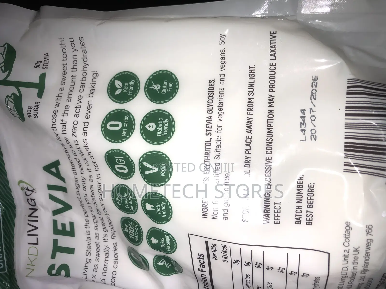 NKD Living Stevia 1kg Pack
