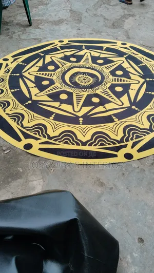 6ft Circle Center Rug