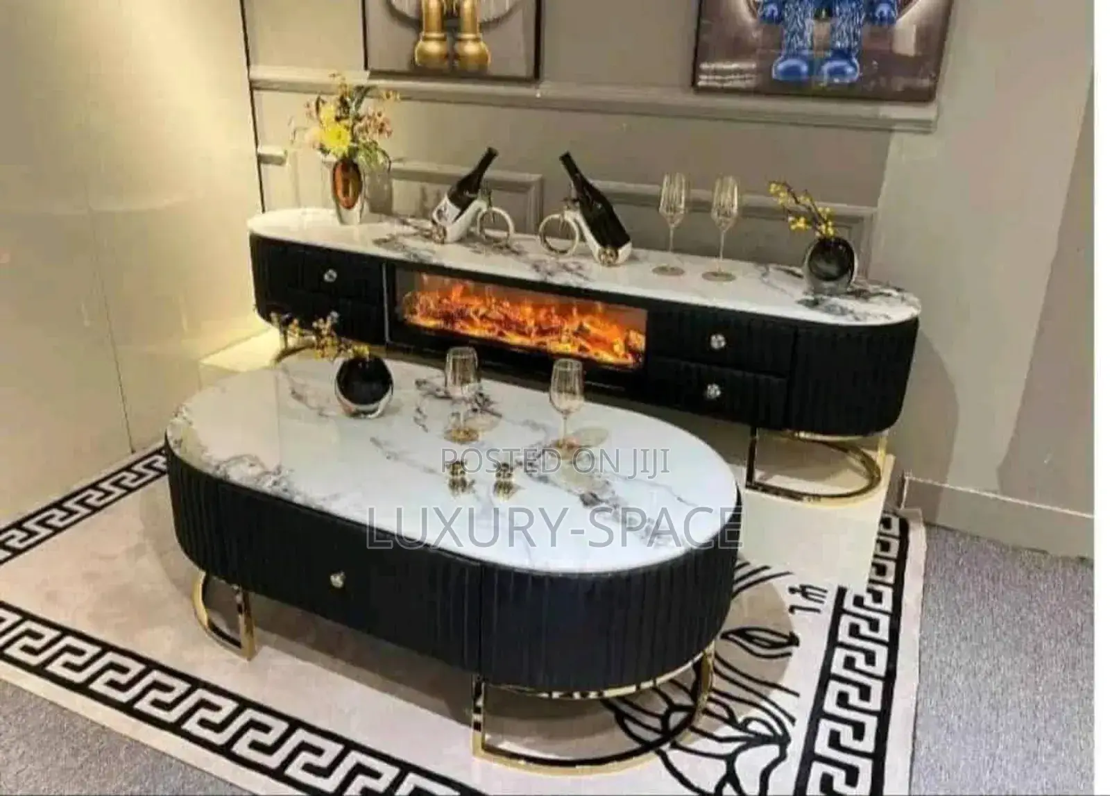 Luxurious Tv Console and Centre Table