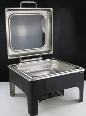 Opulent Black Stainless Steel Chaffing Dish