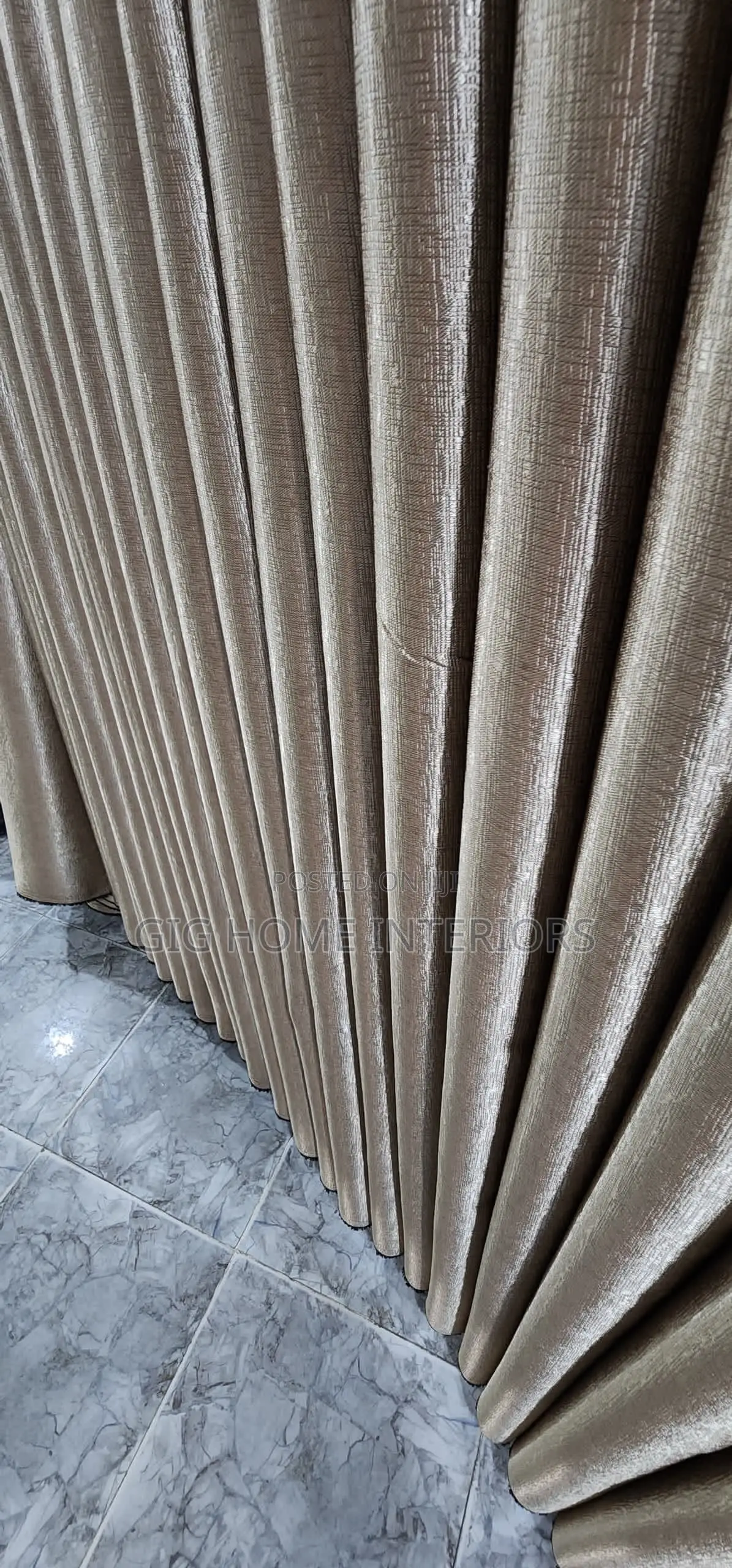 Premium Luxury Curtains Gold