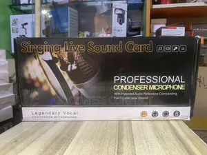 Podcast Condenser Microphone With Sound Card