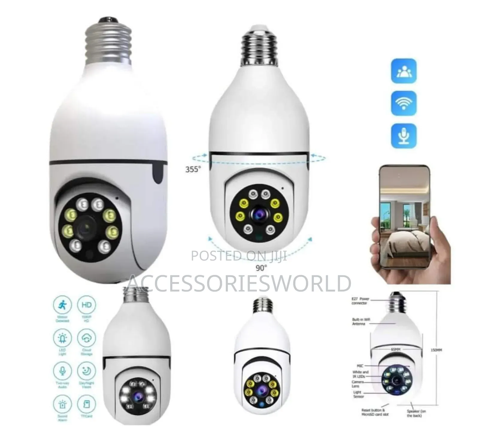 Indoor E27 Screw-in Smart Camera