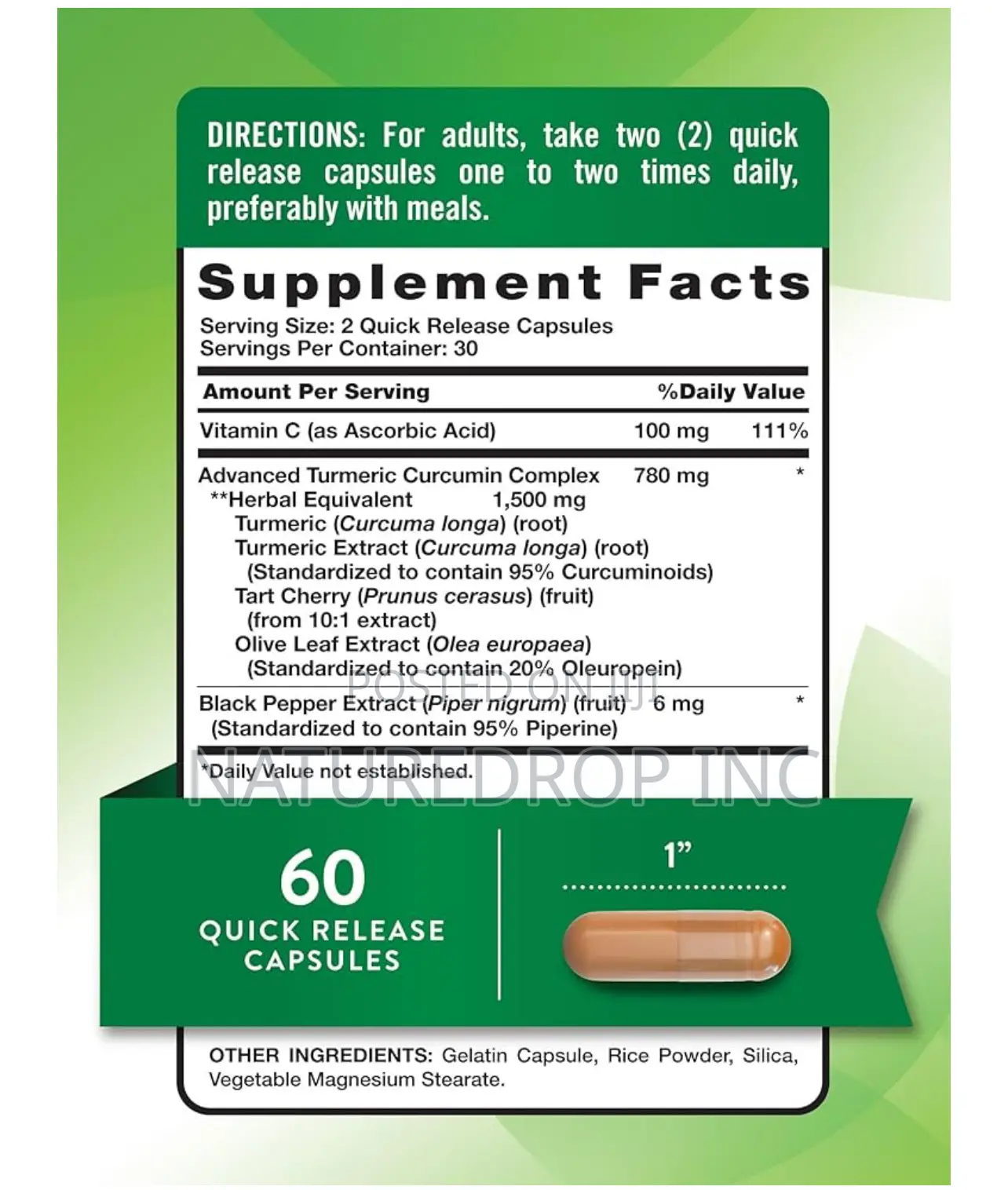Advanced Turmeric Curcumin Complex 1500mg
