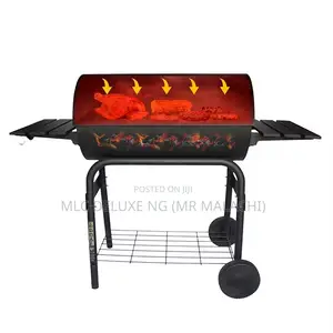 Big Type Outdoor Charcoal Barbecue Griller ( Black Colored)
