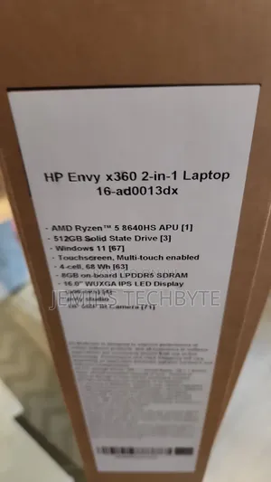 New Laptop HP Envy X360 8GB AMD Ryzen 5 SSD 512GB