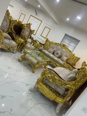 Complete Set of High Classic Imported Royal Fabric Sofa Chai