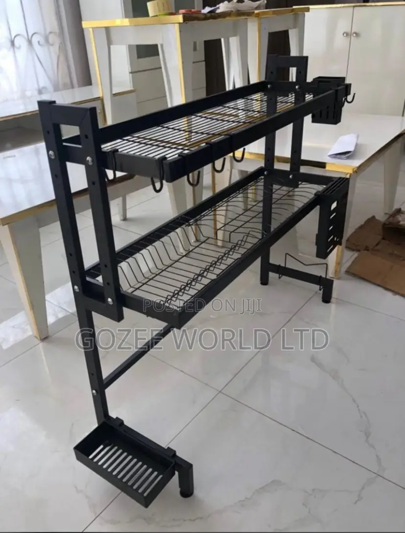 Black 90cm Plate Rack