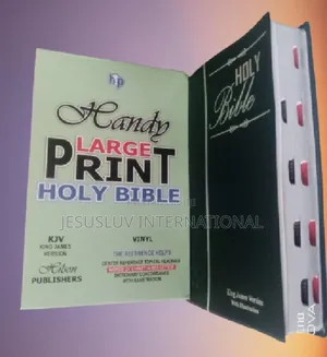 KJV Large Print Center-Column Reference Bible-Thumb Index