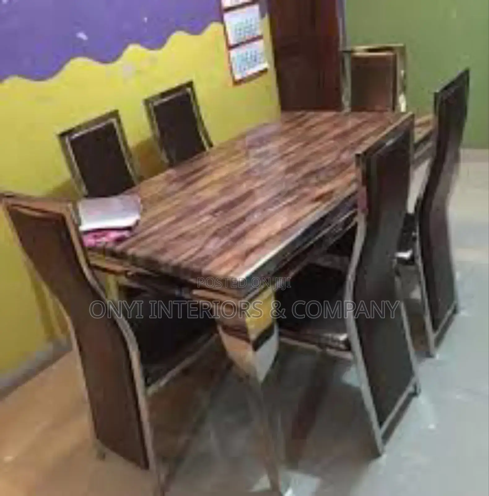Solid Marble Dining Table and 6 Chairs