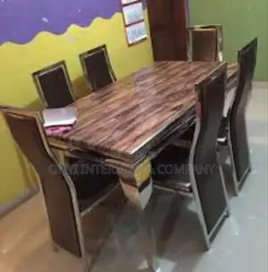 Solid Marble Dining Table and 6 Chairs